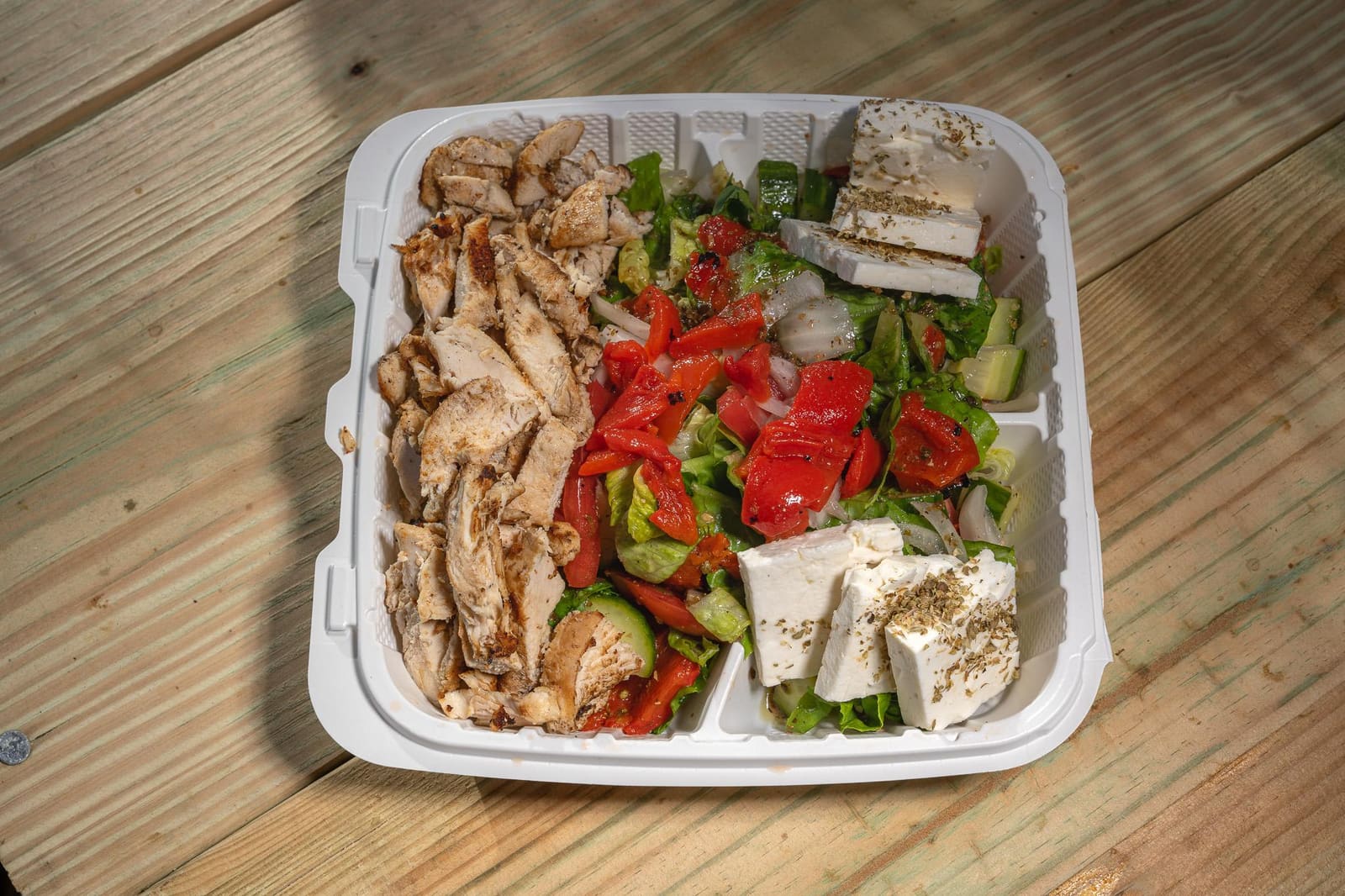 Greek Salad with Chicken Shawarma