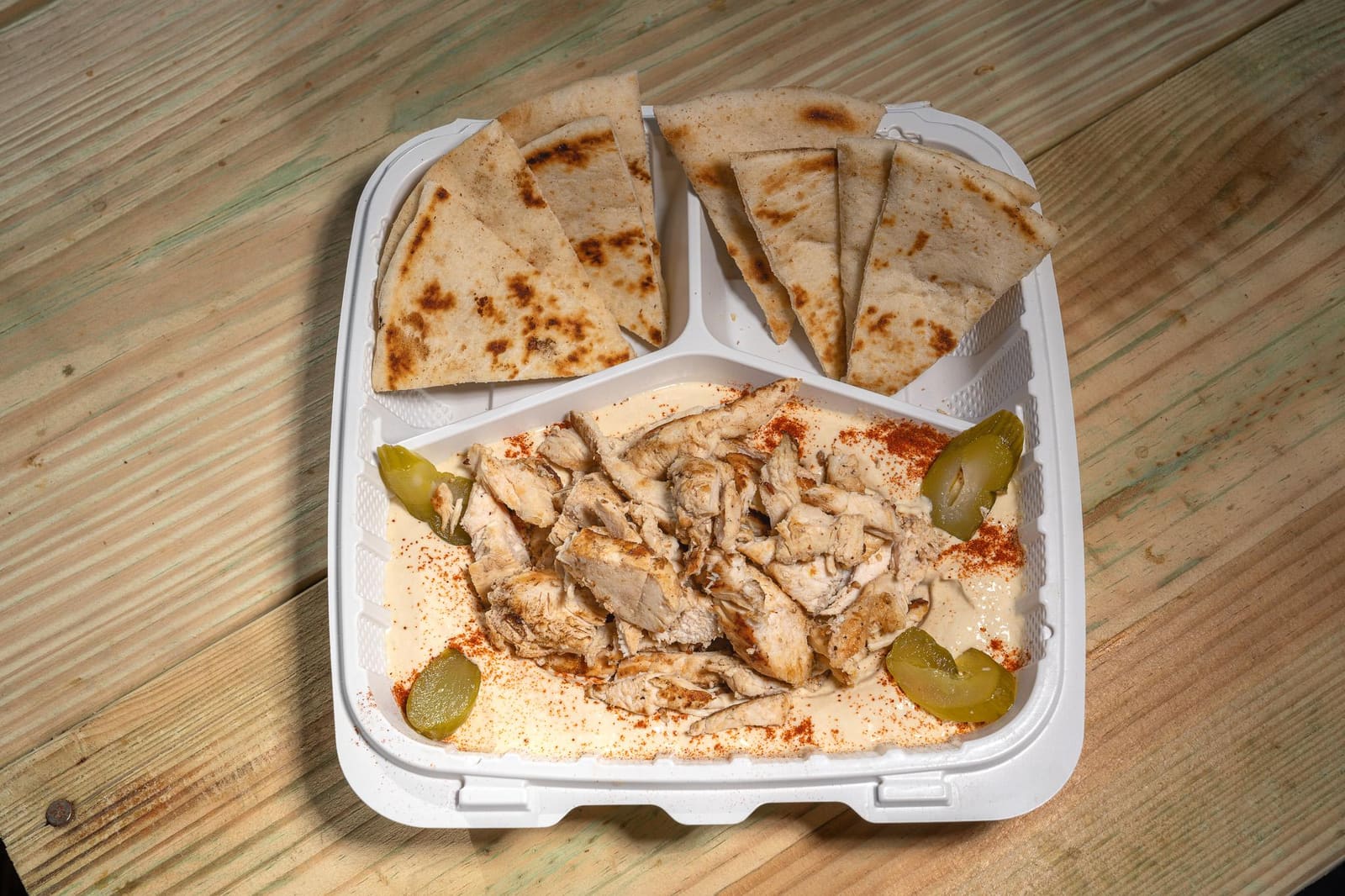 Hummus with Chicken Shawarma