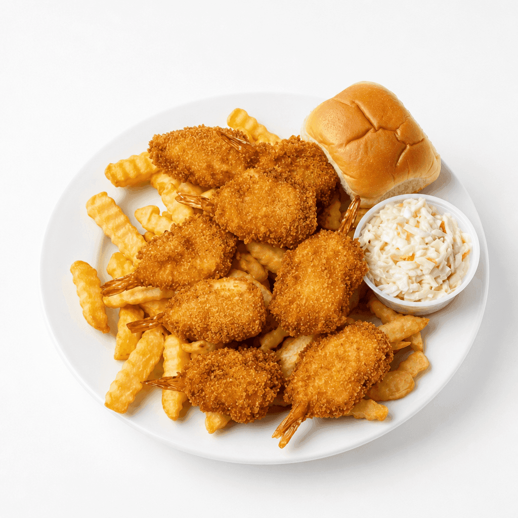 8 pcs fried shrimps / 12.50